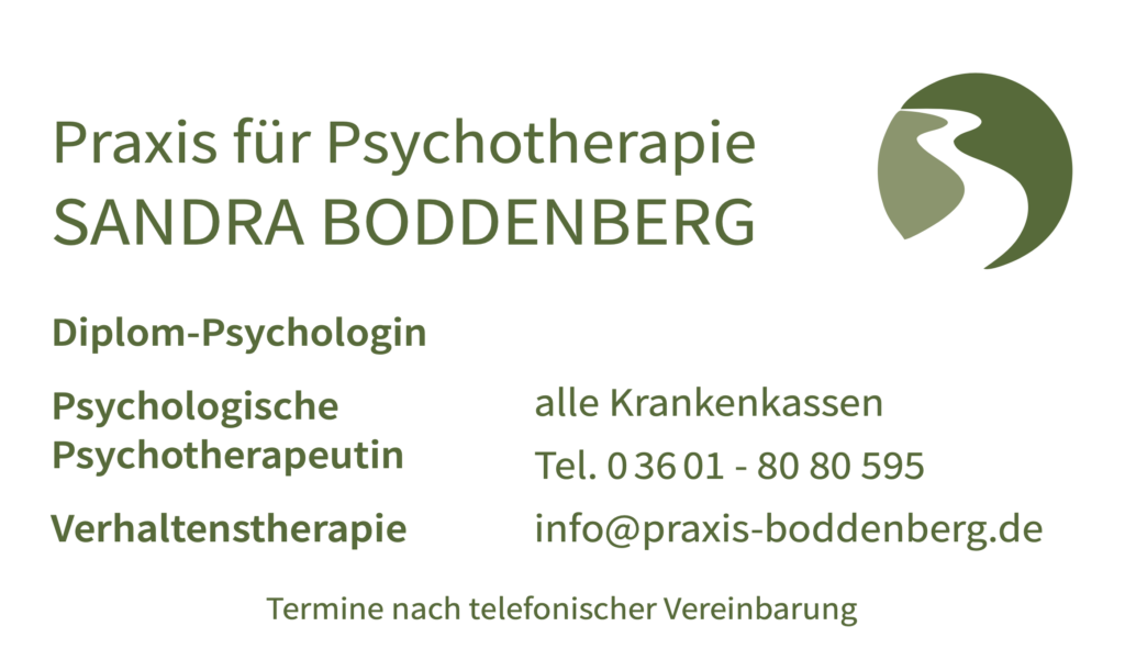 Psychotherapeut Mühlhausen | Sandra Boddenberg | Psychologische Psychotherapeutin für Verhaltenstherapie
